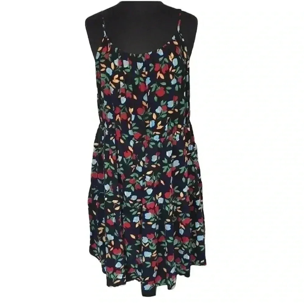 Nemidor Floral Print Spaghetti Strap Dress size 20